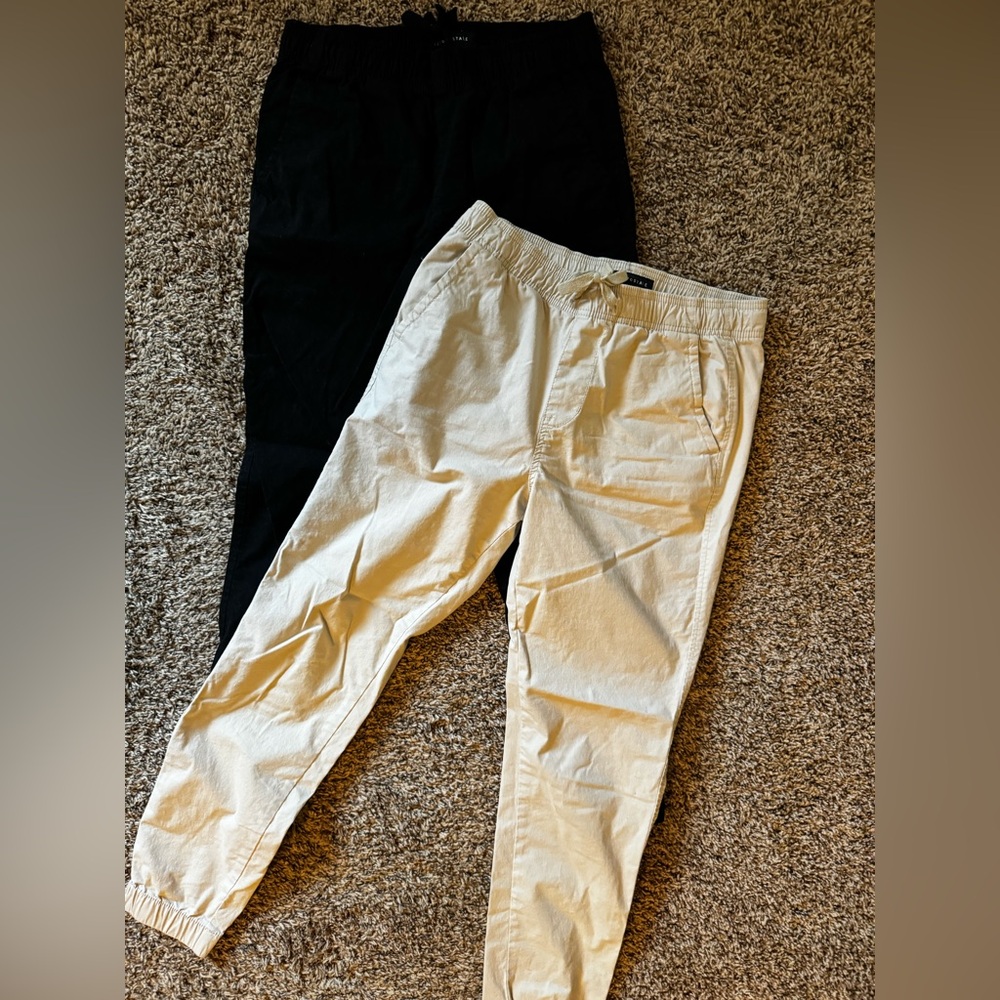 2 pair cargo joggers with pockets